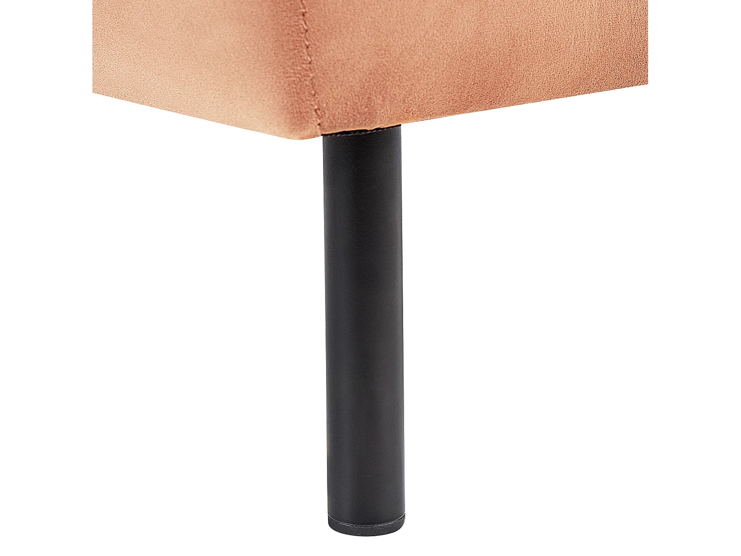 Chaise longue côté droite LE CRAU Velours Rose pêche