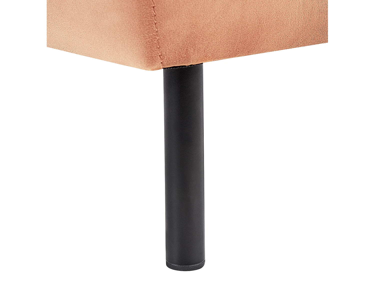 Chaise longue côté droite LE CRAU Velours Rose pêche