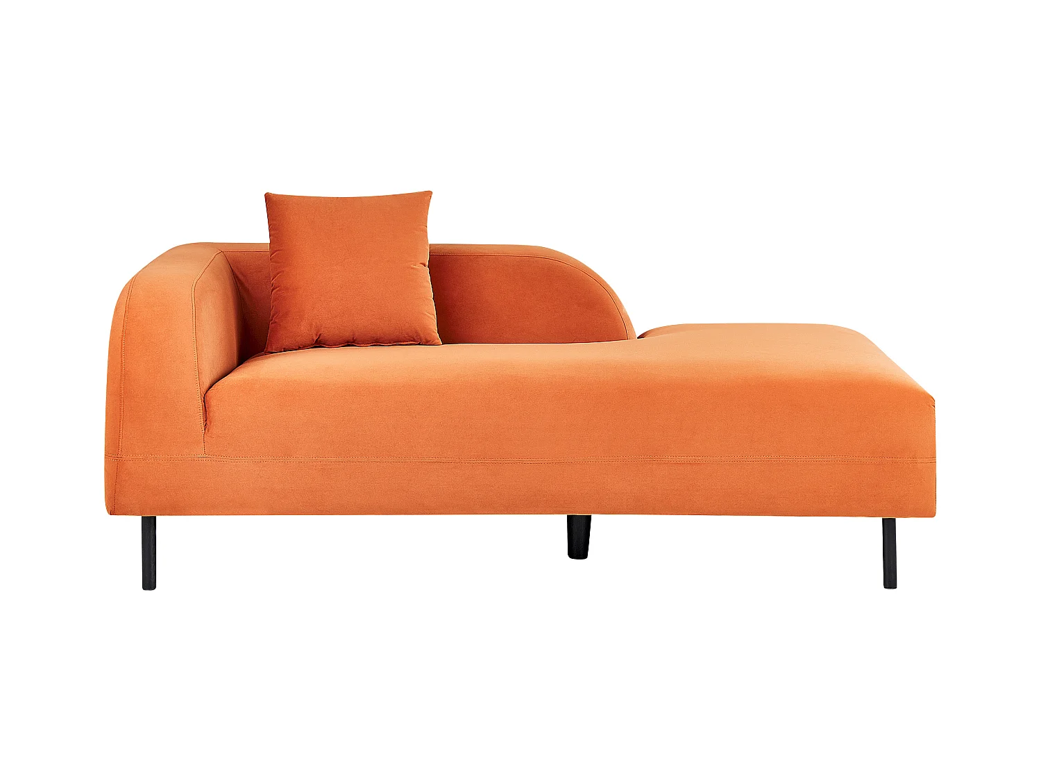 Chaise longue côté droite LE CRAU Velours Orange