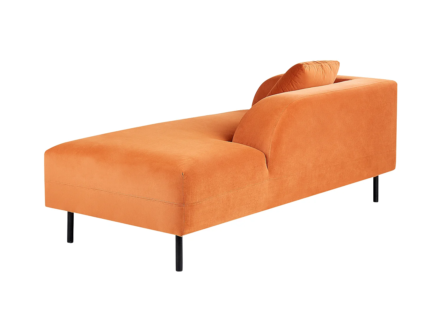 Chaise longue côté droite LE CRAU Velours Orange
