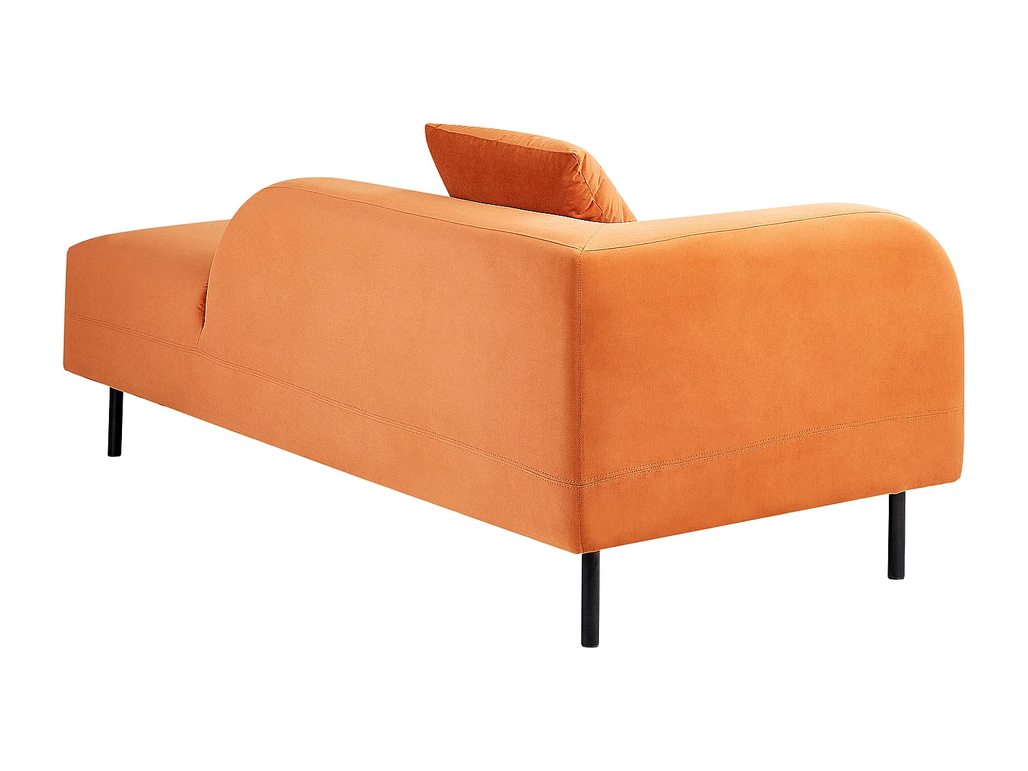 Linkszijdige chaise longue LE CRAU Fluweel Oranje