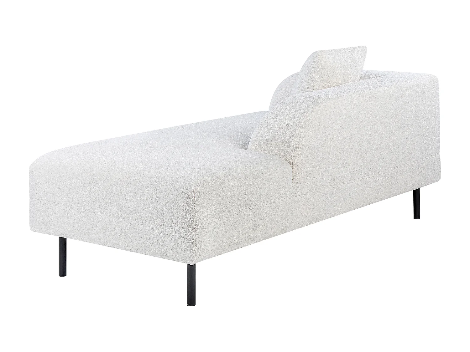 Chaise longue côté droite LE CRAU Bouclé Blanc