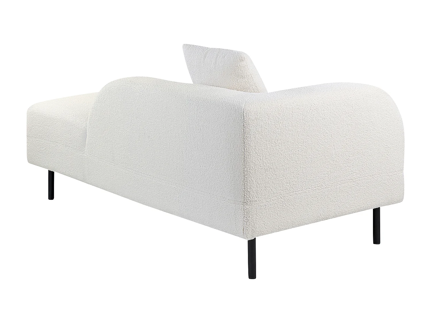 Chaise longue côté droite LE CRAU Bouclé Blanc