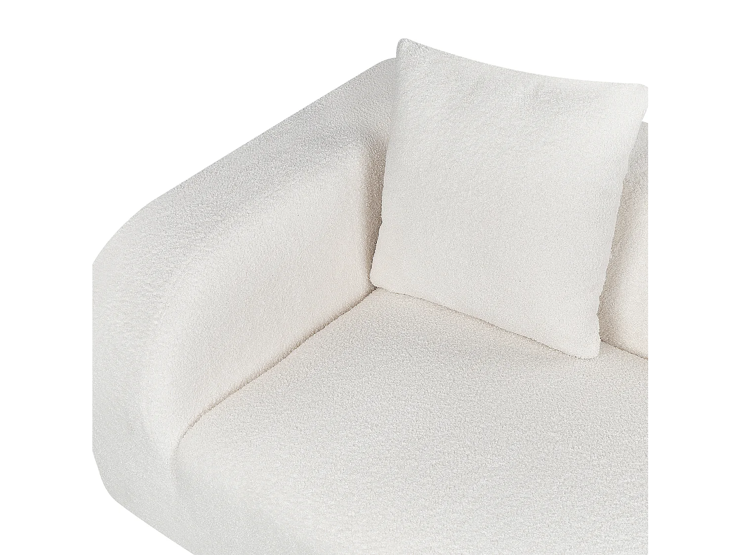 Chaise longue côté droite LE CRAU Bouclé Blanc