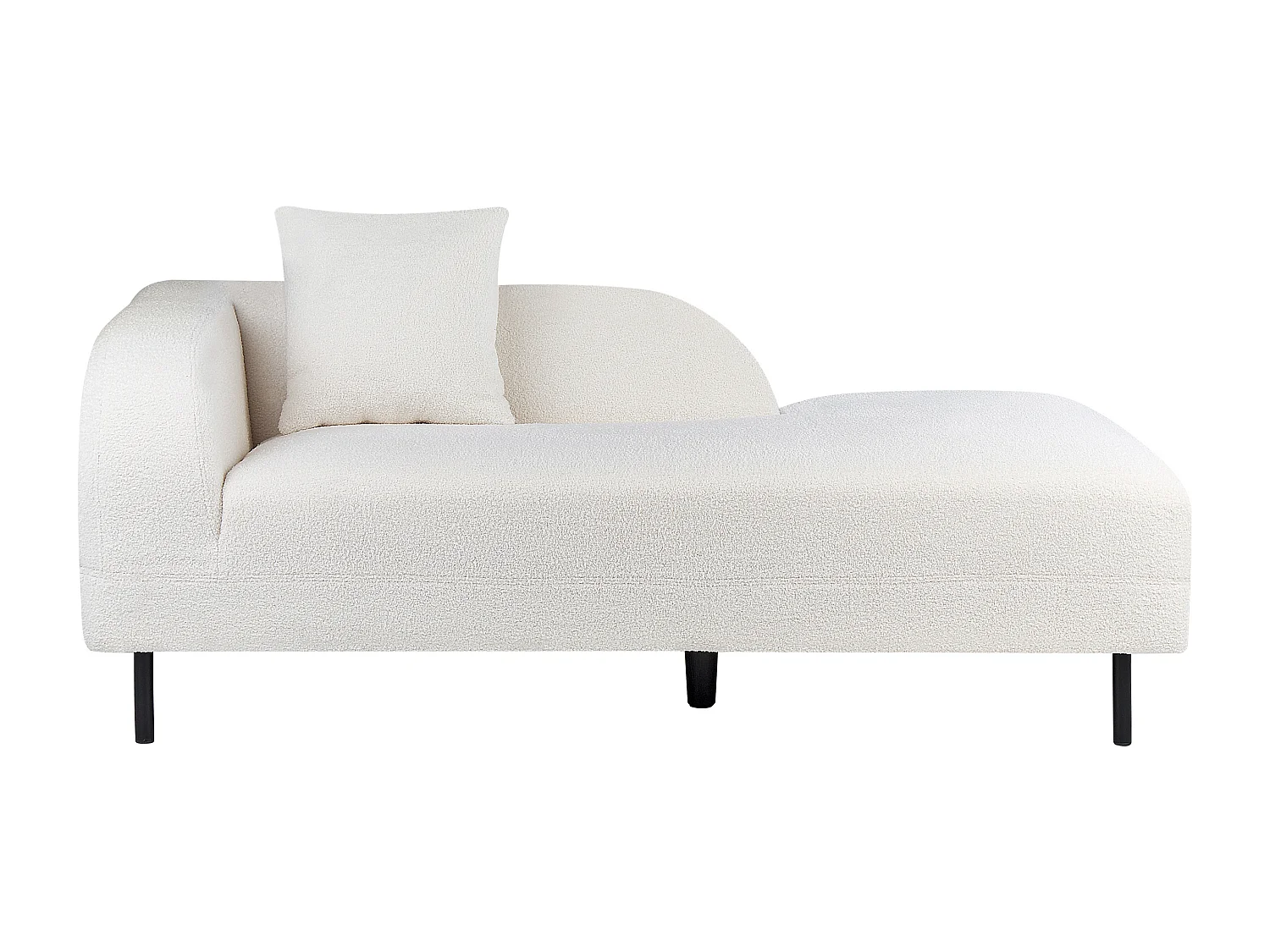 Chaise longue côté droite LE CRAU Bouclé Blanc