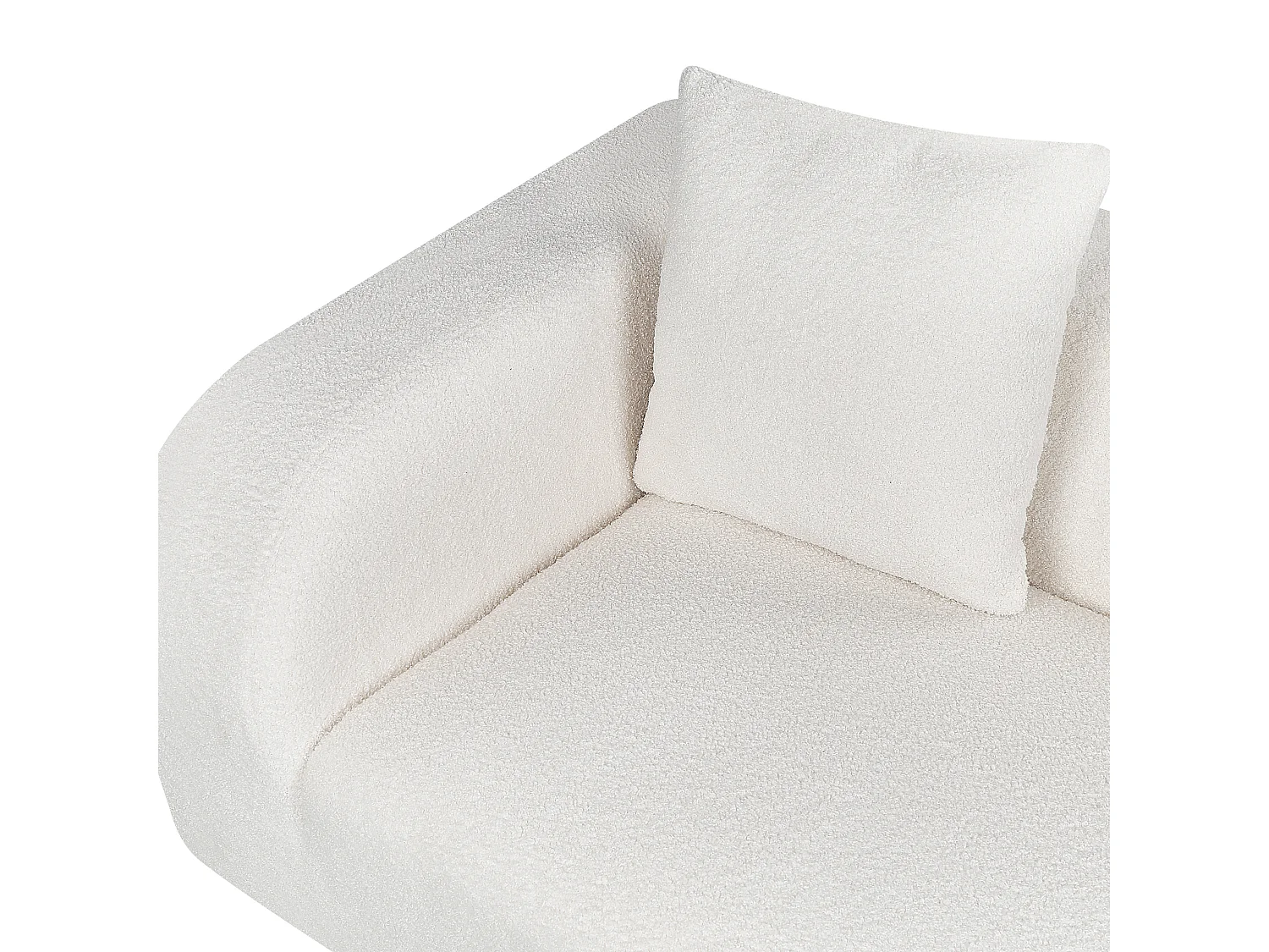 Chaise longue côté droite LE CRAU Bouclé Blanc