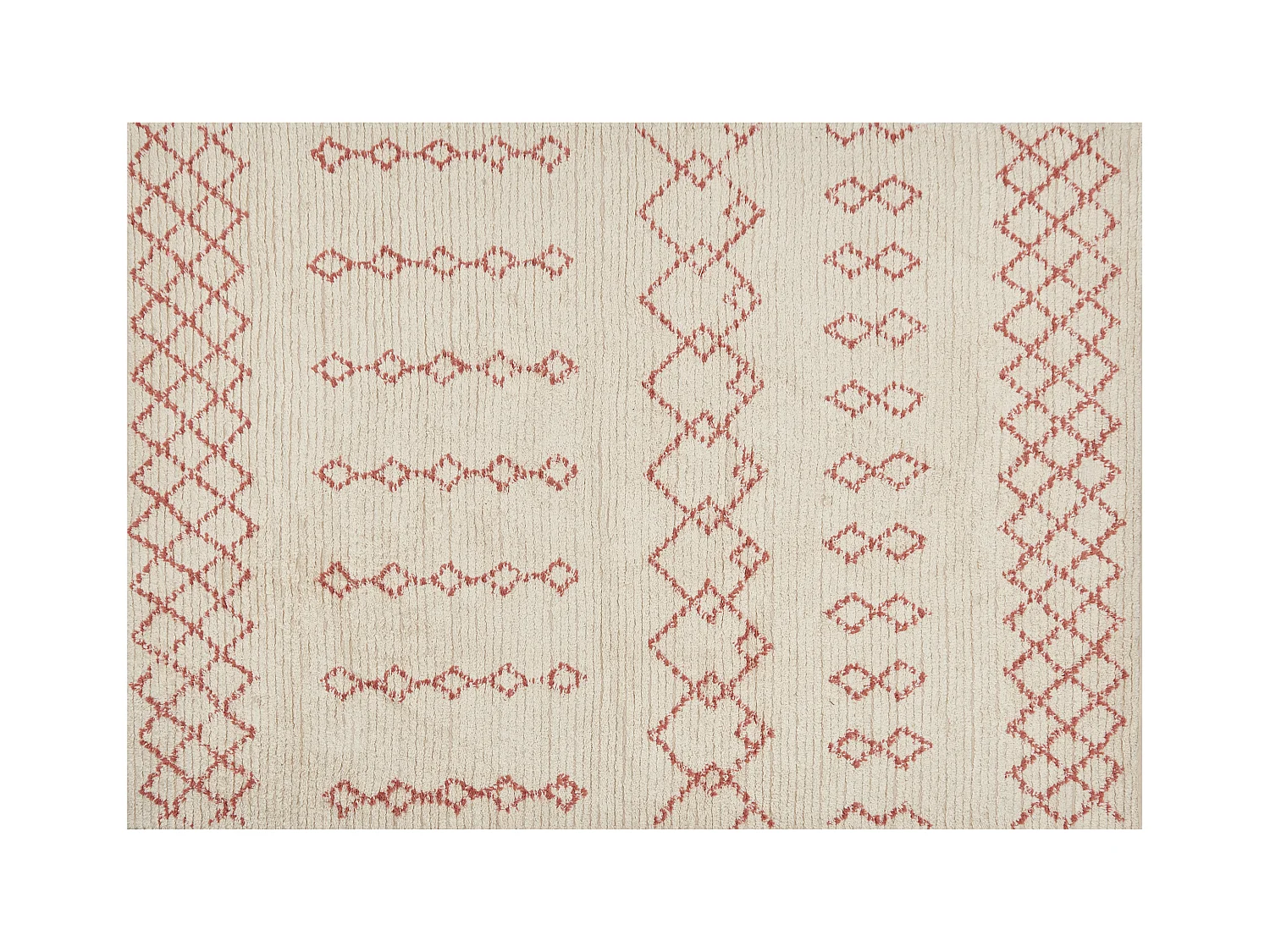 Dywan bawełniany 160 x 230 cm beżowo-różowy BUXAR