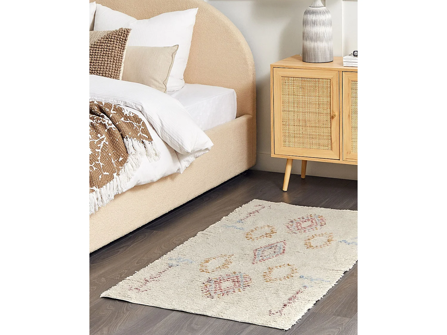 Tapis BETTIAH Beige 80 x 150 cm Coton