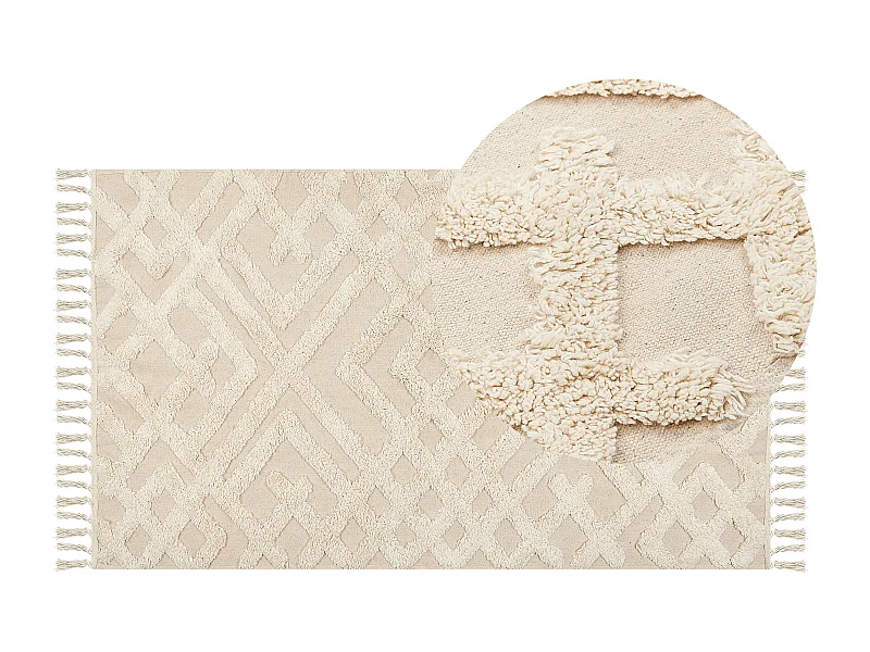 Tapis ARDAHAN Beige 80 x 150 cm Coton