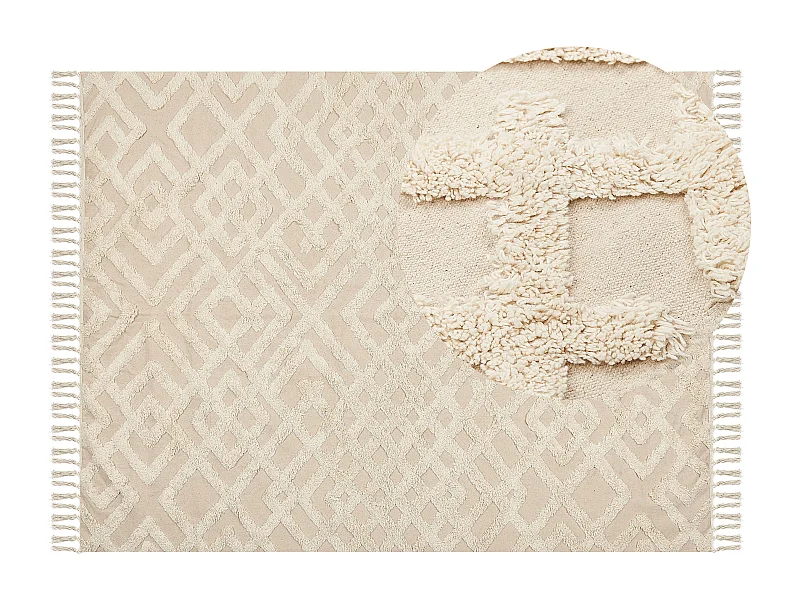 Dywan bawełniany 160 x 230 cm beżowy ARDAHAN