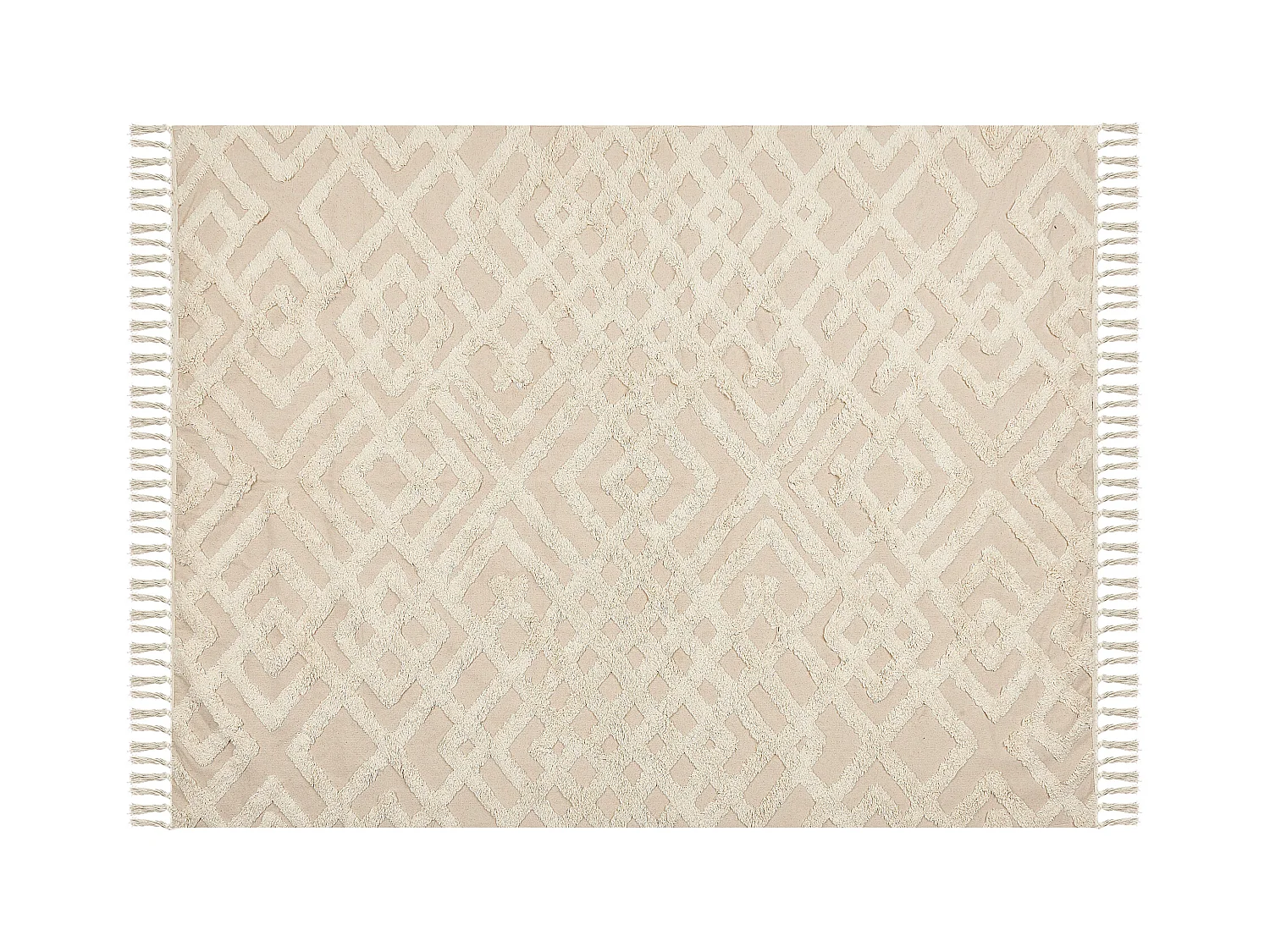 Alfombra de algodón beige claro 160 x 230 cm ARDAHAN