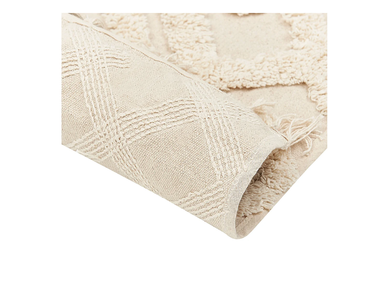 Alfombra de algodón beige claro 160 x 230 cm ARDAHAN