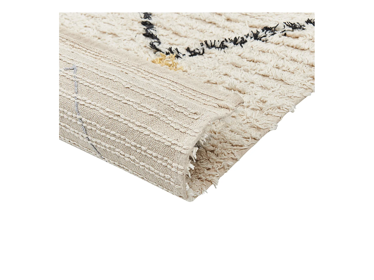 Tapis TEZPUR Beige 160 x 230 cm Coton