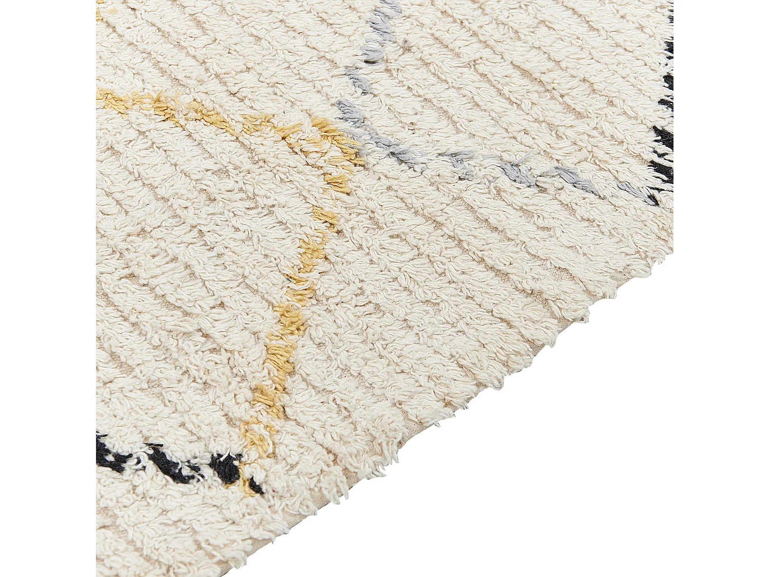 Rug TEZPUR Beige 160 x 230 cm Cotton