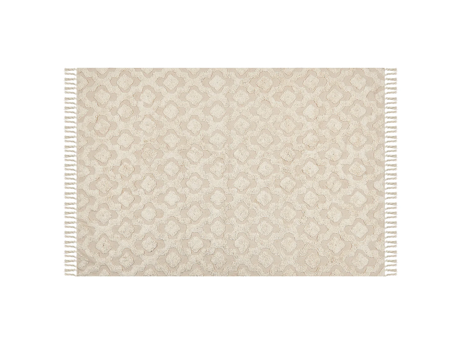 Tapis en coton 140 x 200 cm beige AKSARAY