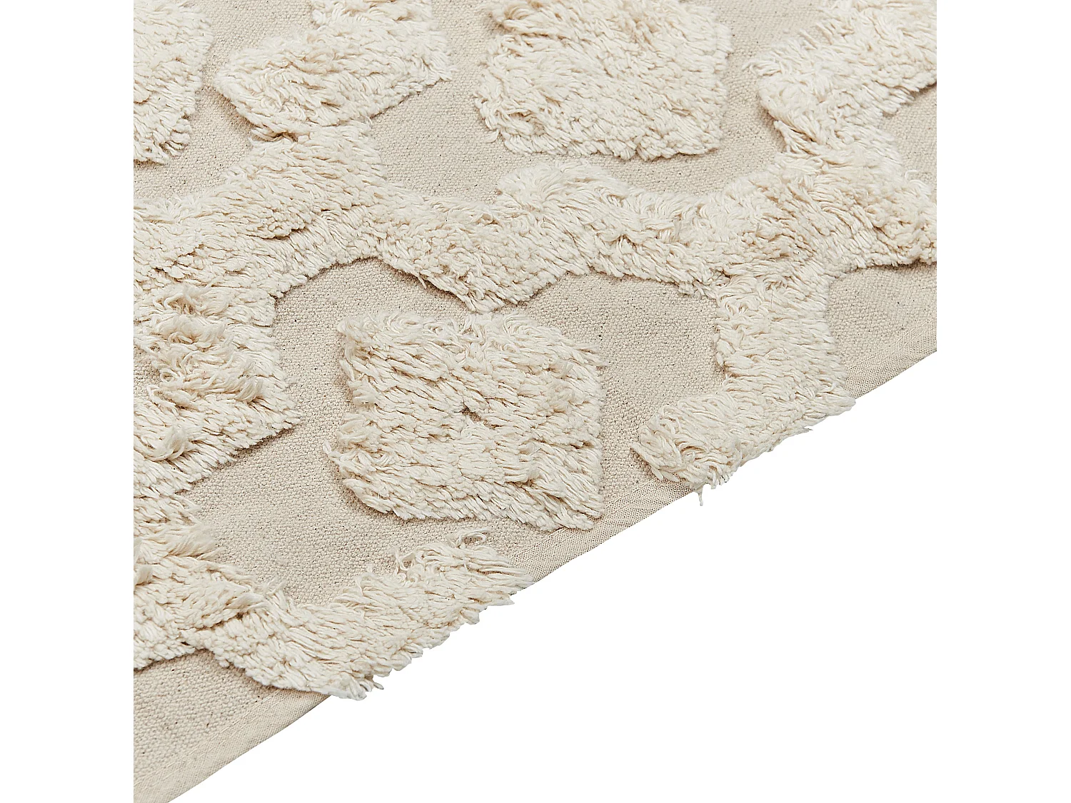 Tapis en coton 140 x 200 cm beige AKSARAY