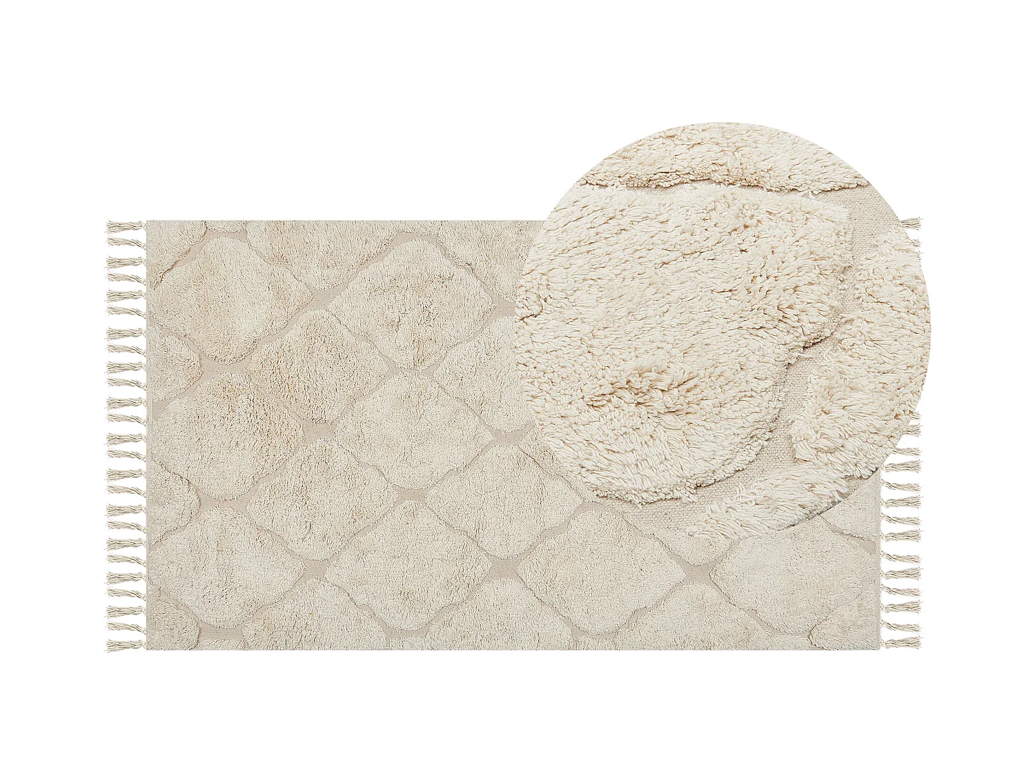 Tapis SILCHAR Beige 80 x 150 cm Coton