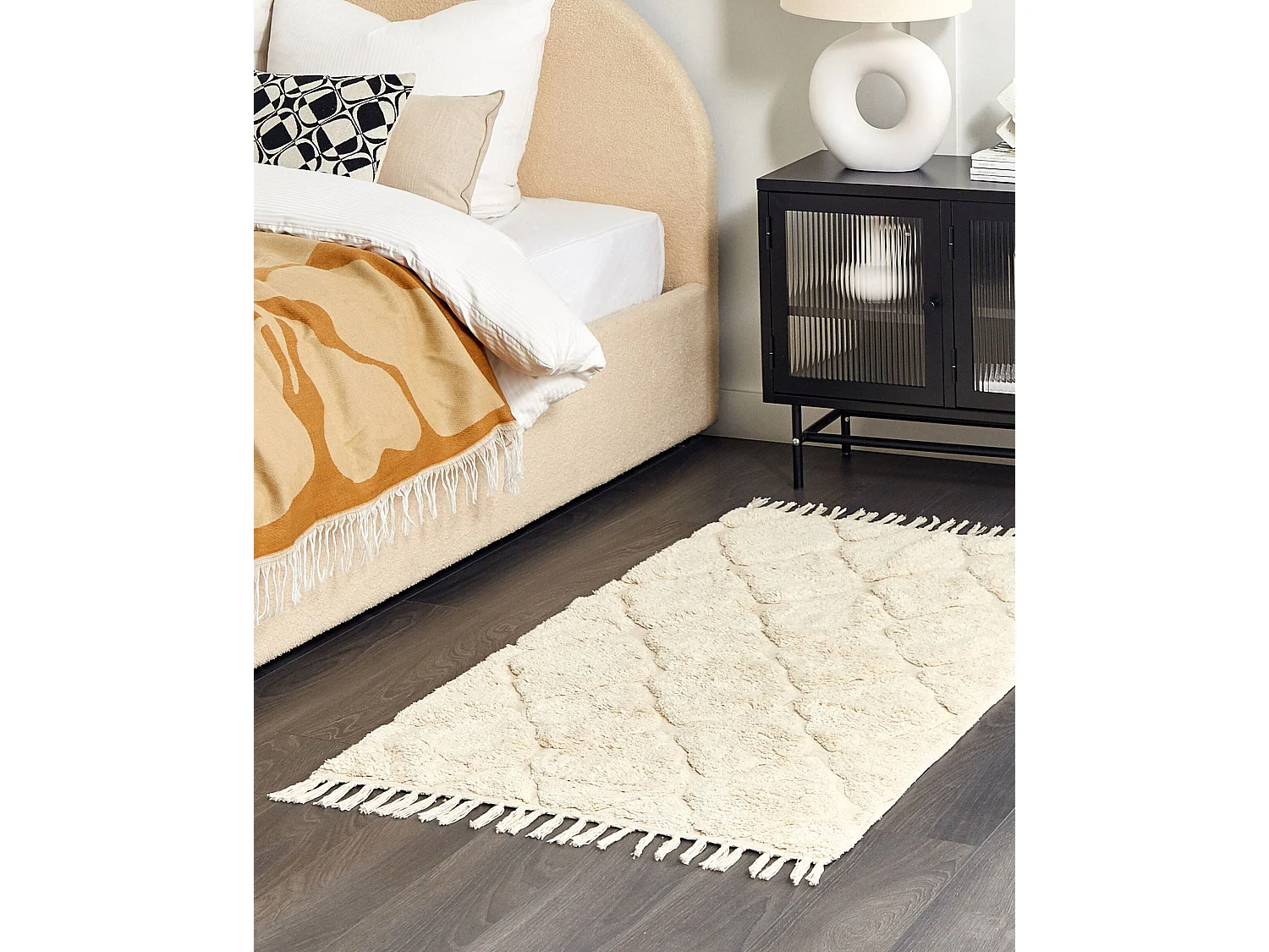 Tapis SILCHAR Beige 80 x 150 cm Coton