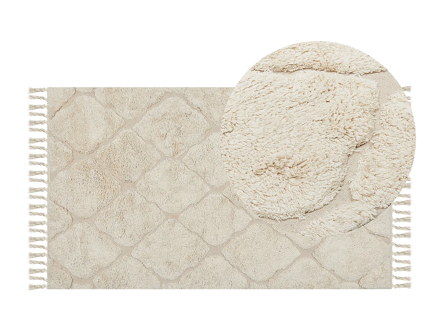 Tapis SILCHAR Beige 80 x 150 cm Coton