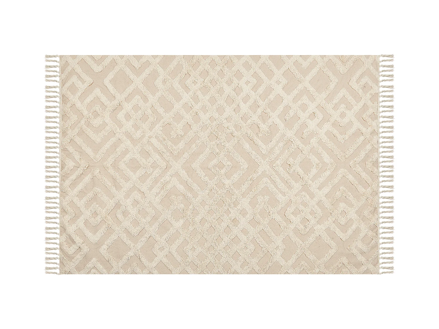 Alfombra de algodón beige claro 140 x 200 cm ARDAHAN