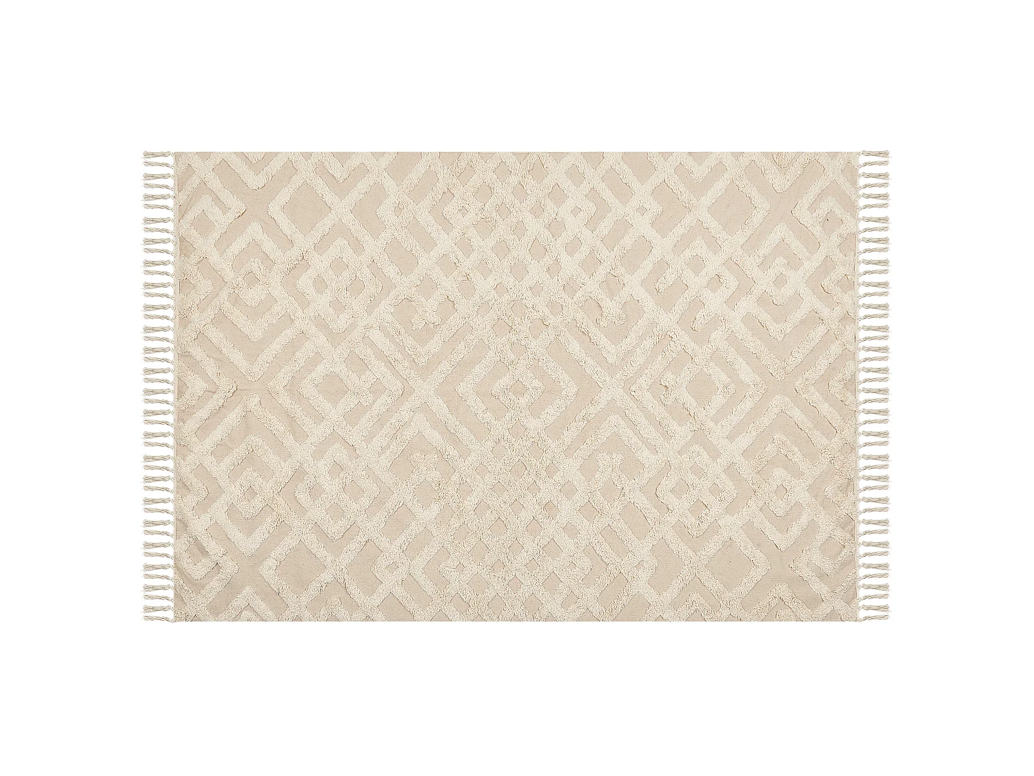Rug ARDAHAN Beige 140 x 200 cm Cotton
