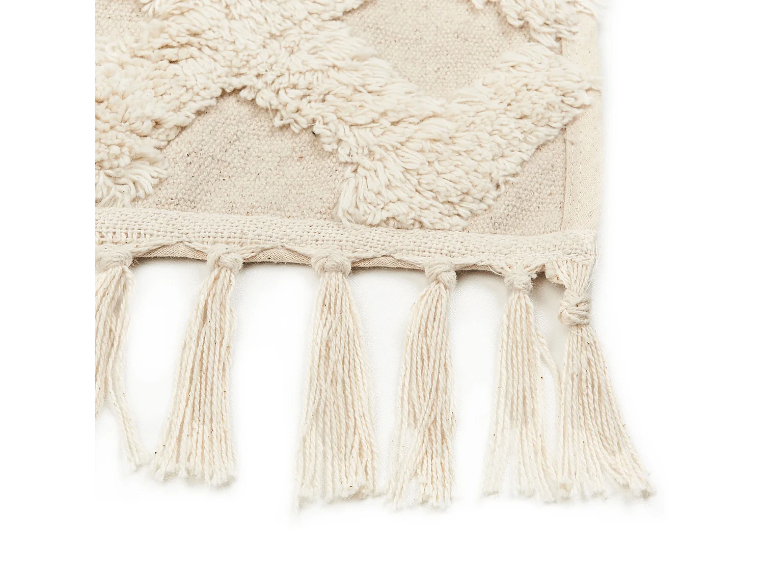 Rug ARDAHAN Beige 140 x 200 cm Cotton