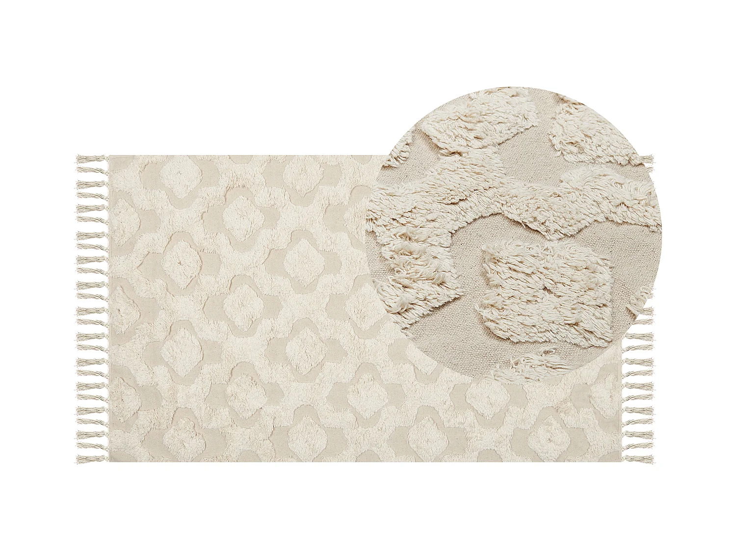 Tapis AKSARAY Beige 80 x 150 cm Coton