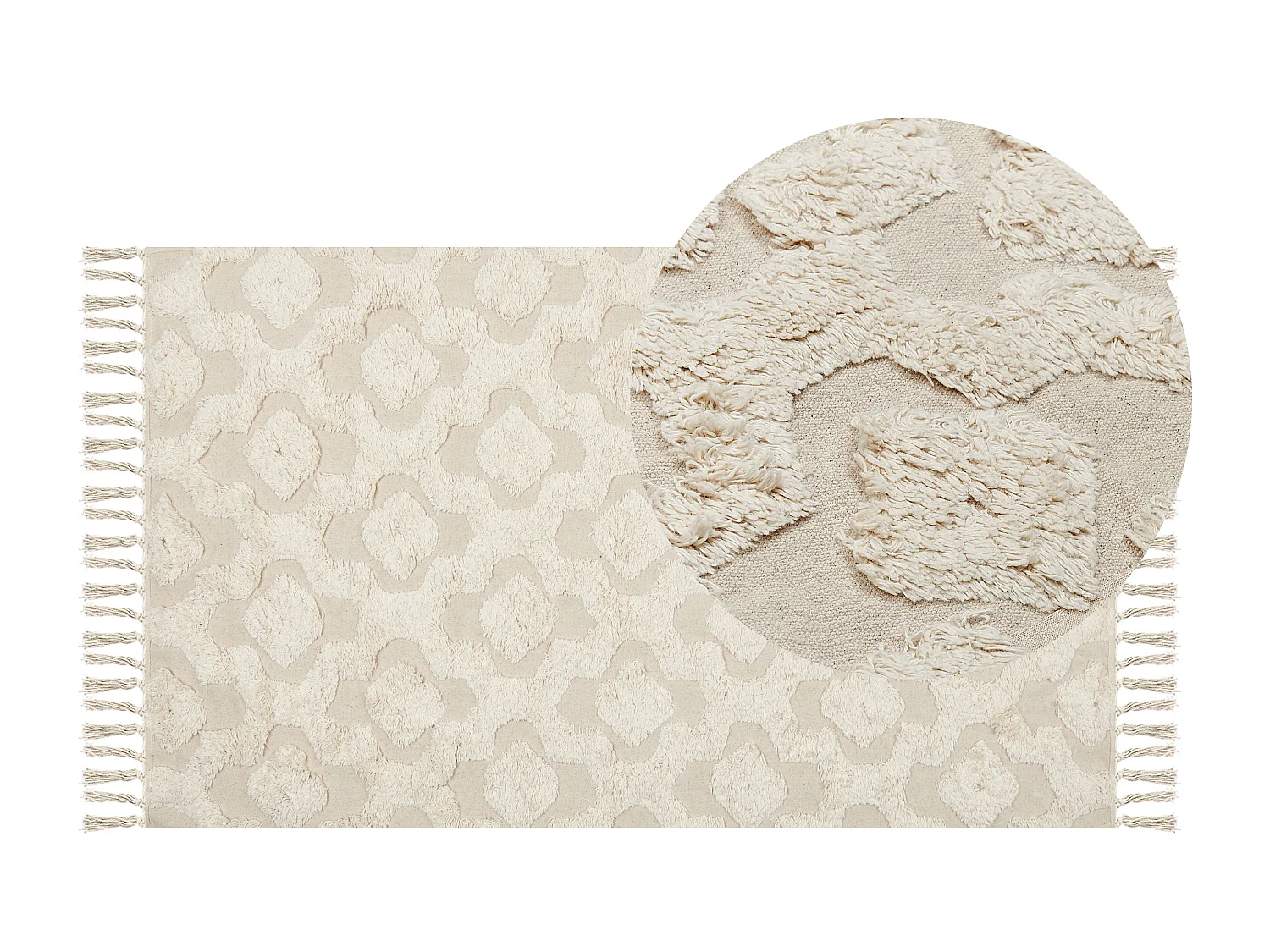 Tapis AKSARAY Beige 80 x 150 cm Coton