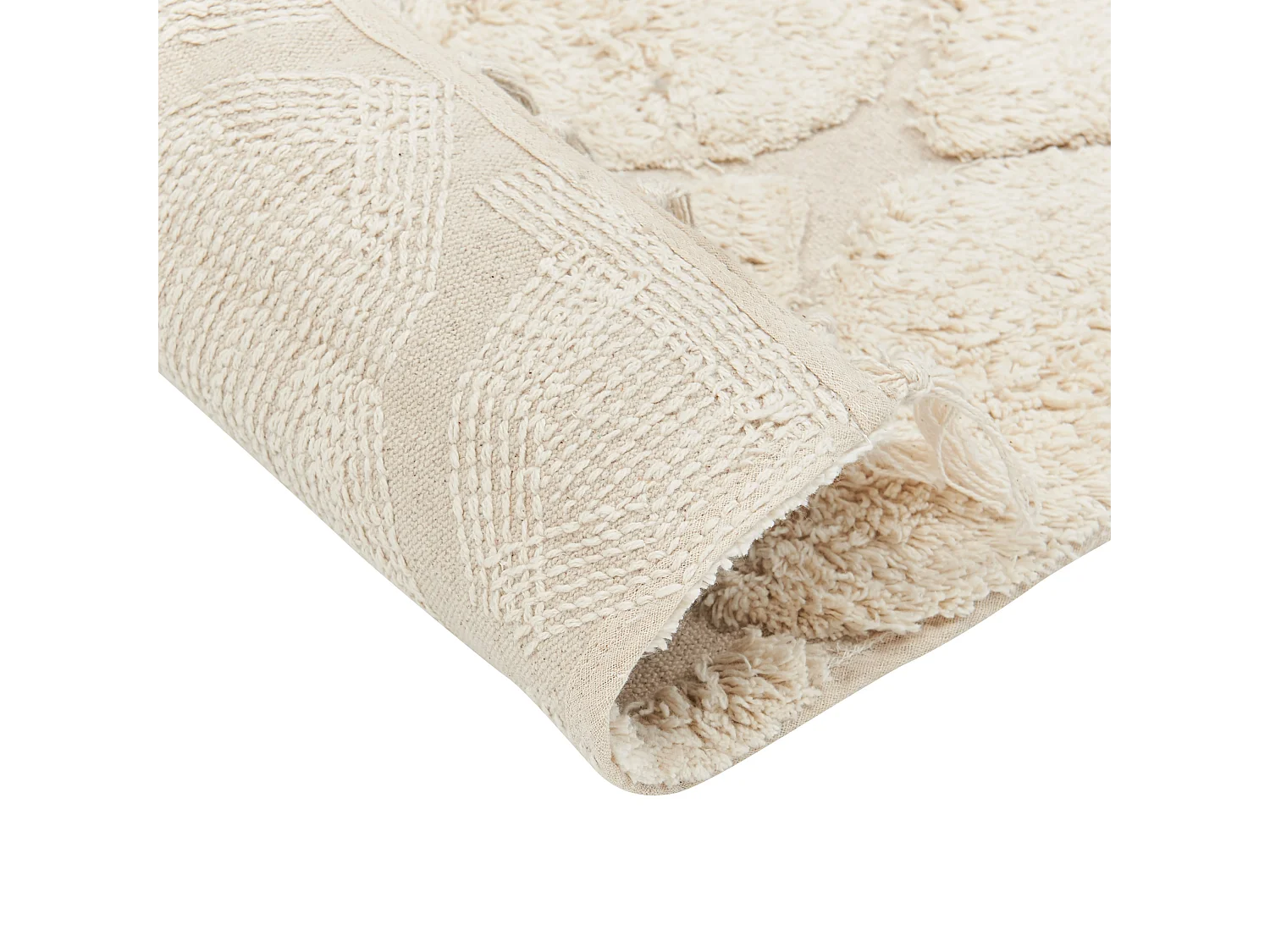 Vloerkleed katoen beige 140 x 200 cm SILCHAR