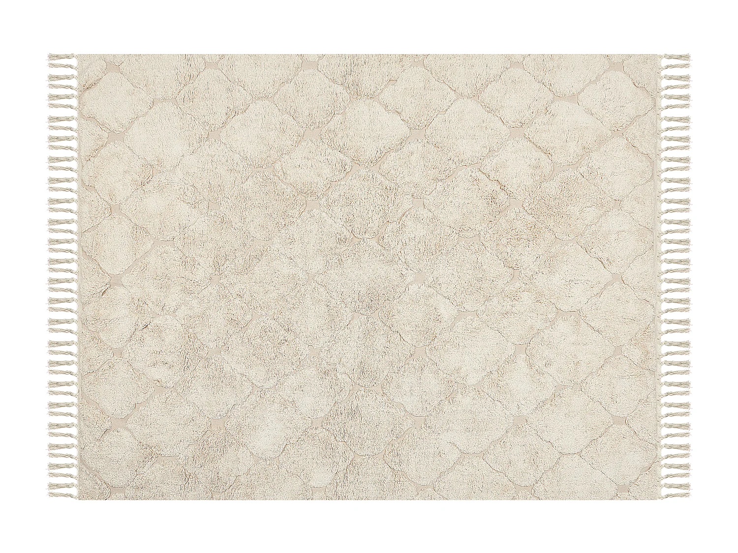 Alfombra de algodón beige claro 160 x 230 cm SILCHAR