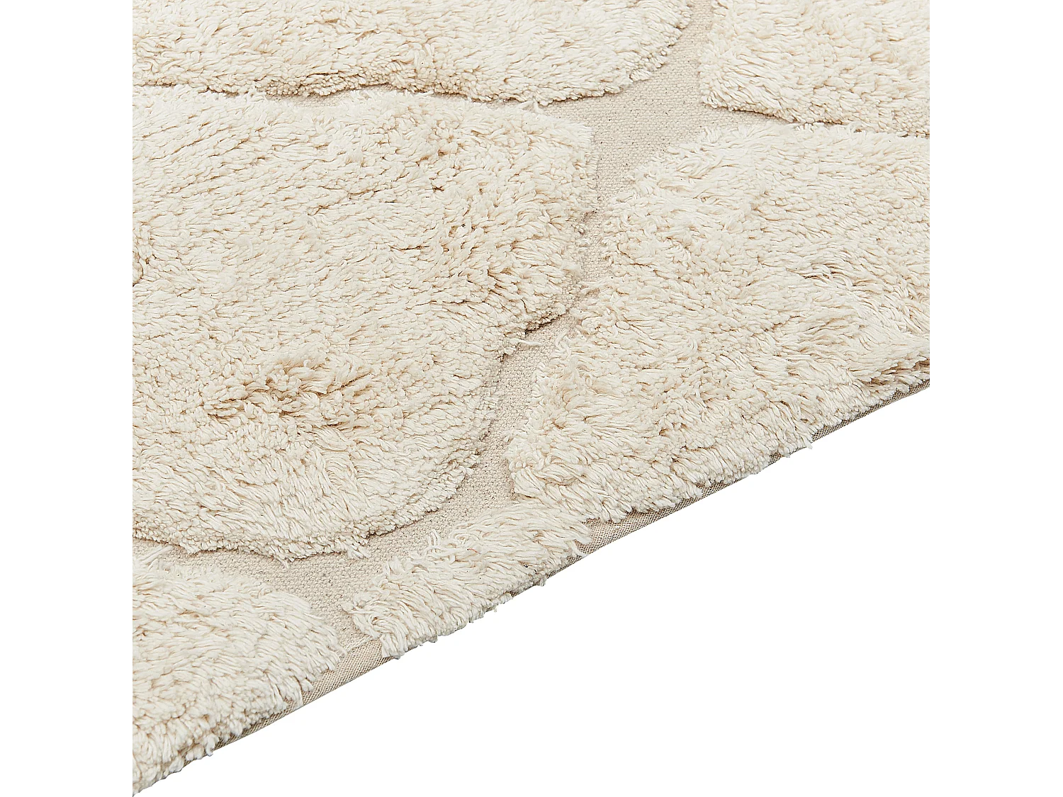 Alfombra de algodón beige claro 160 x 230 cm SILCHAR