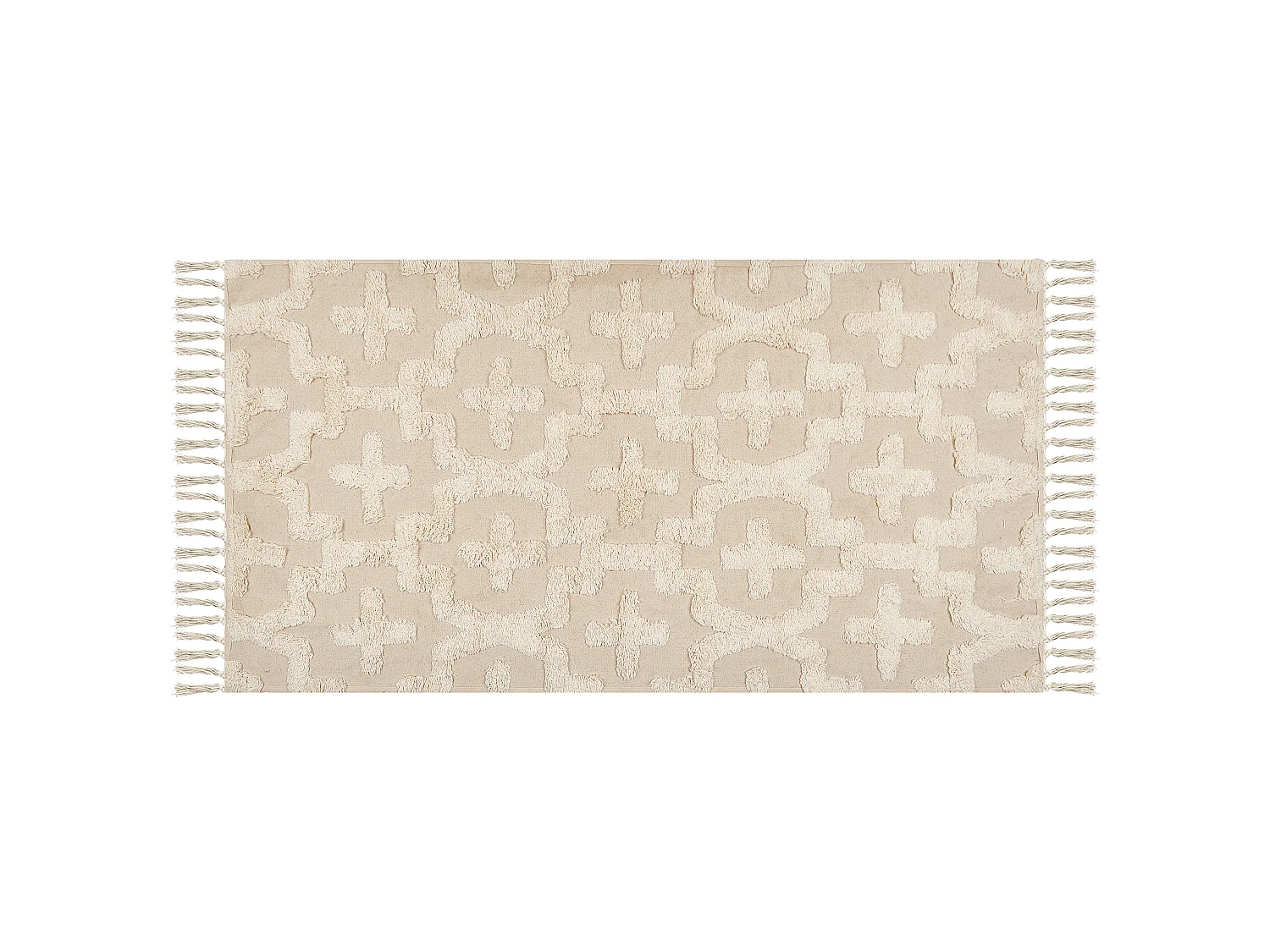 Tapis en coton 80 x 150 cm beige ITANAGAR