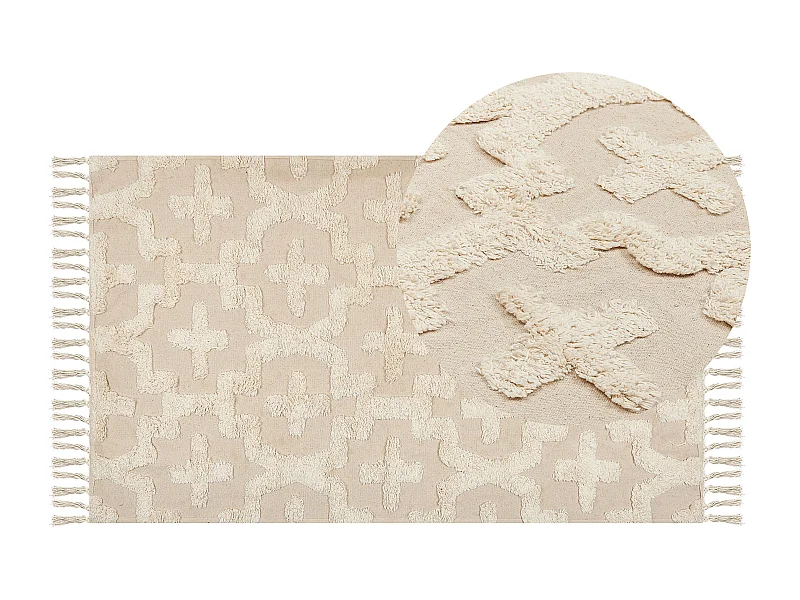 Tapis ITANAGAR Beige 80 x 150 cm Coton