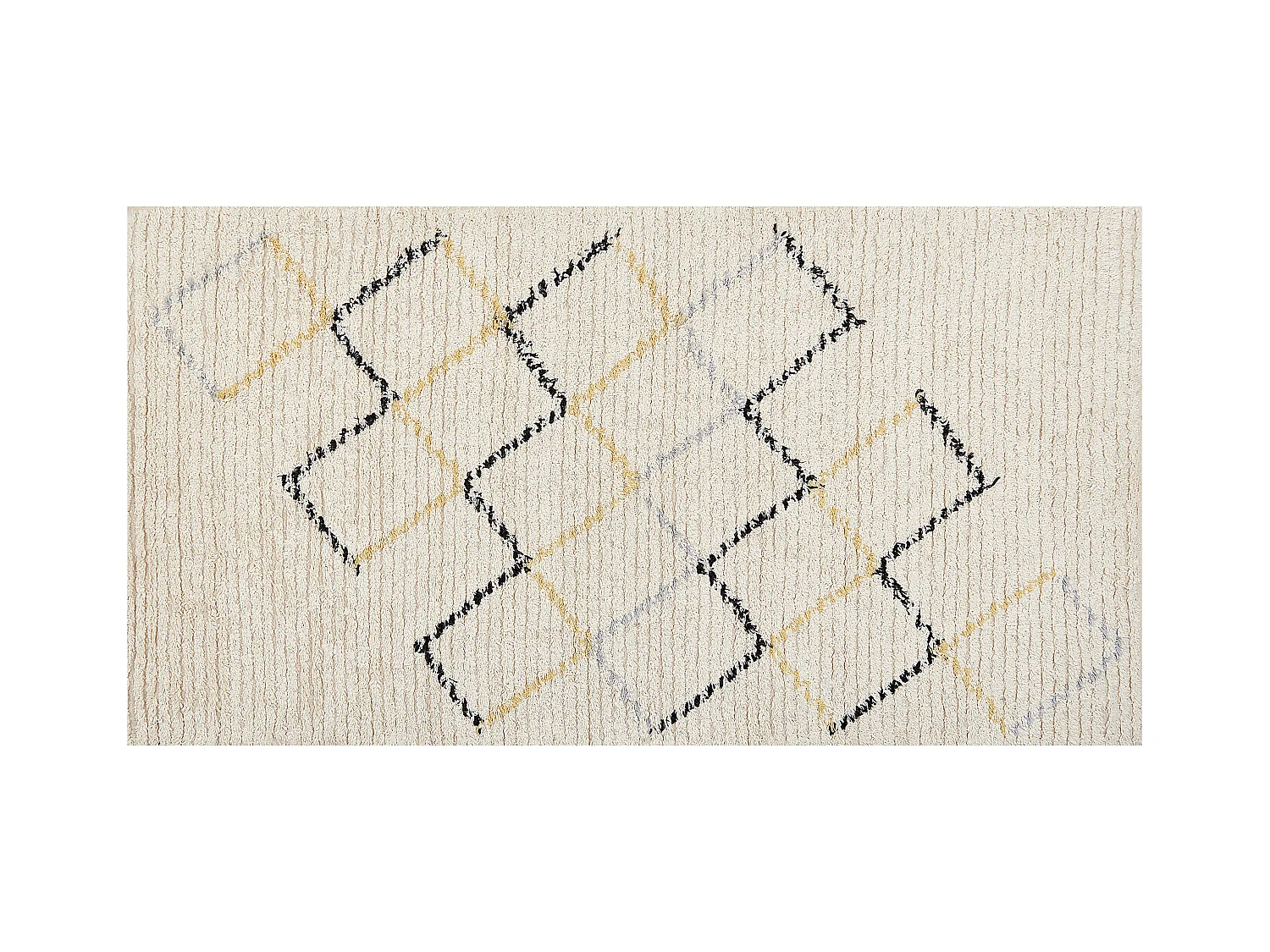 Tapis TEZPUR Beige 80 x 150 cm Coton