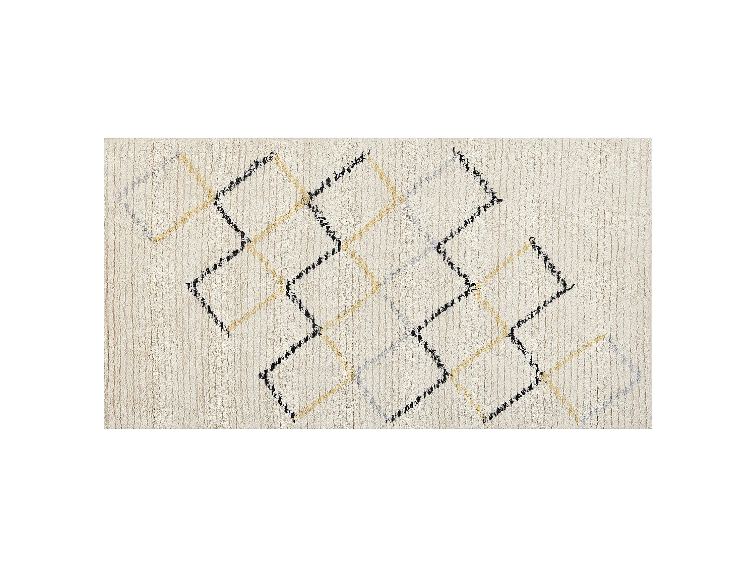 Teppich Baumwolle beige 80 x 150 cm TEZPUR