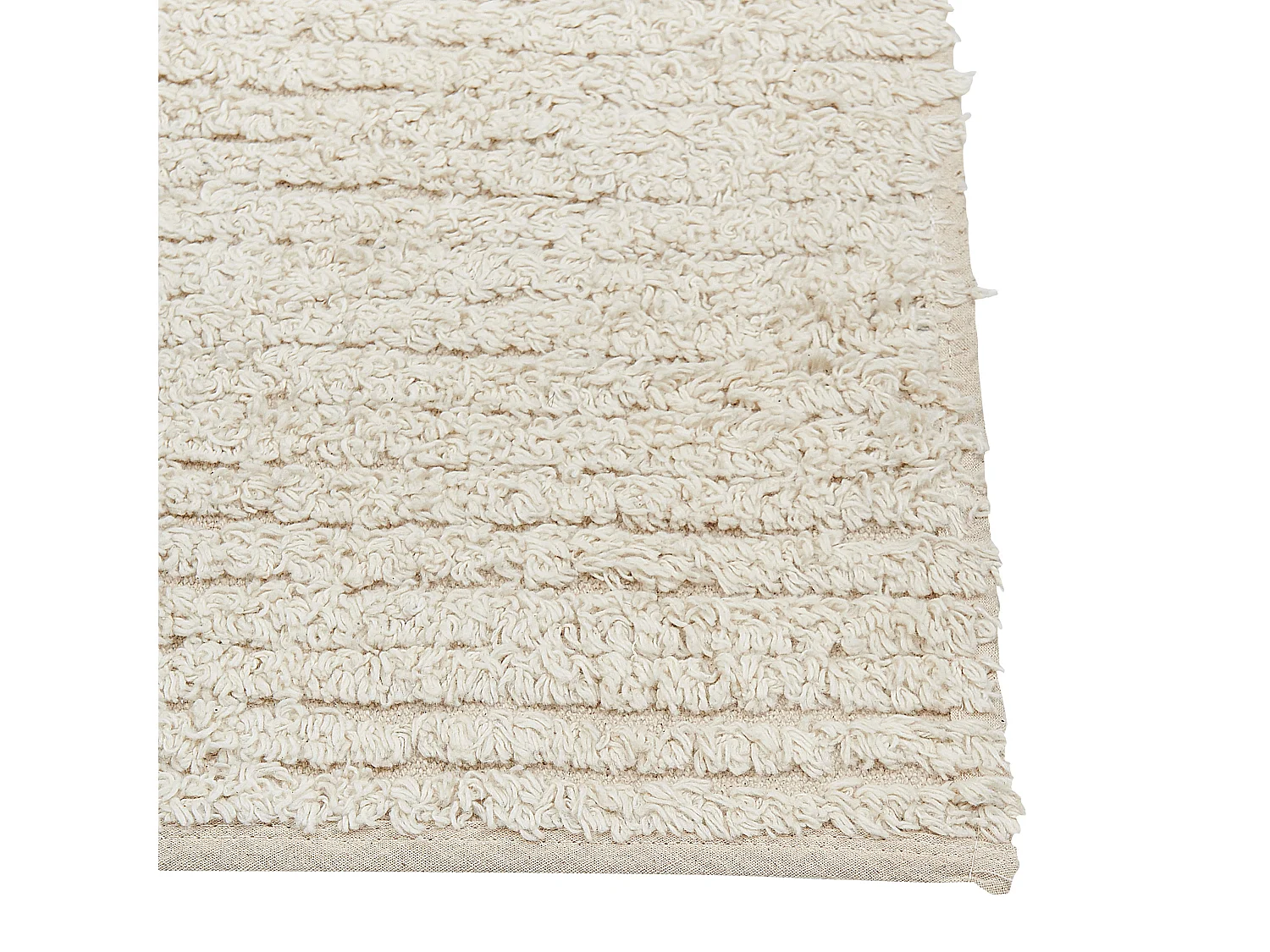 Teppich Baumwolle beige 80 x 150 cm TEZPUR