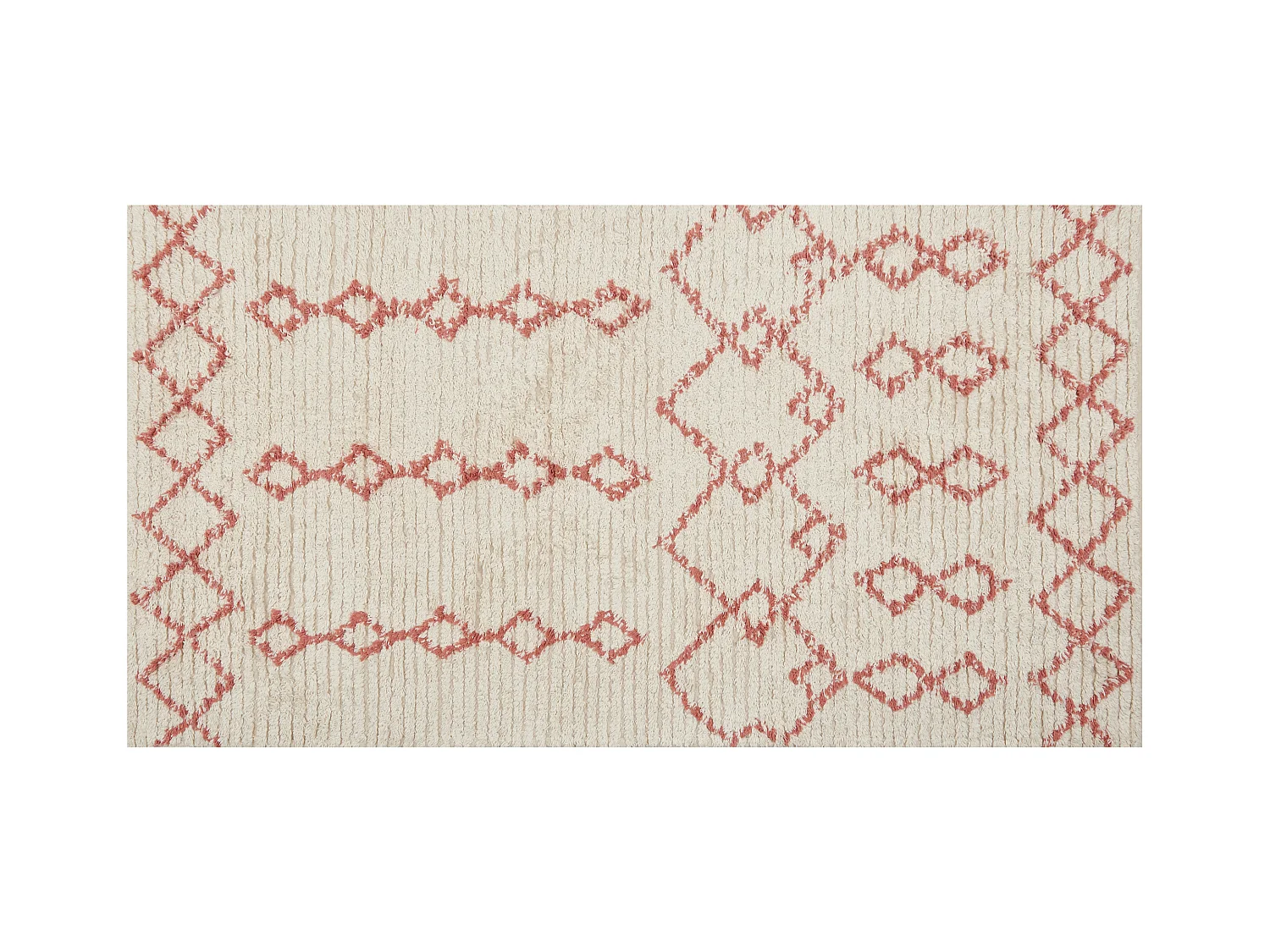 Vloerkleed katoen beige/roze 80 x 150 cm BUXAR
