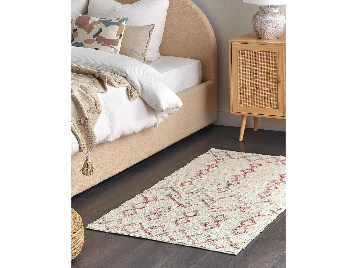 Tapis BUXAR Beige 80 x 150 cm Coton