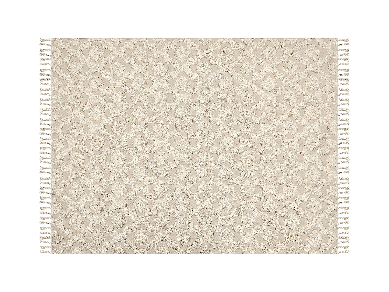 Vloerkleed katoen beige 160 x 230 cm AKSARAY