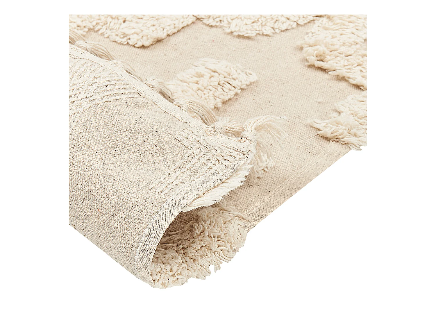 Vloerkleed katoen beige 160 x 230 cm ITANGAR