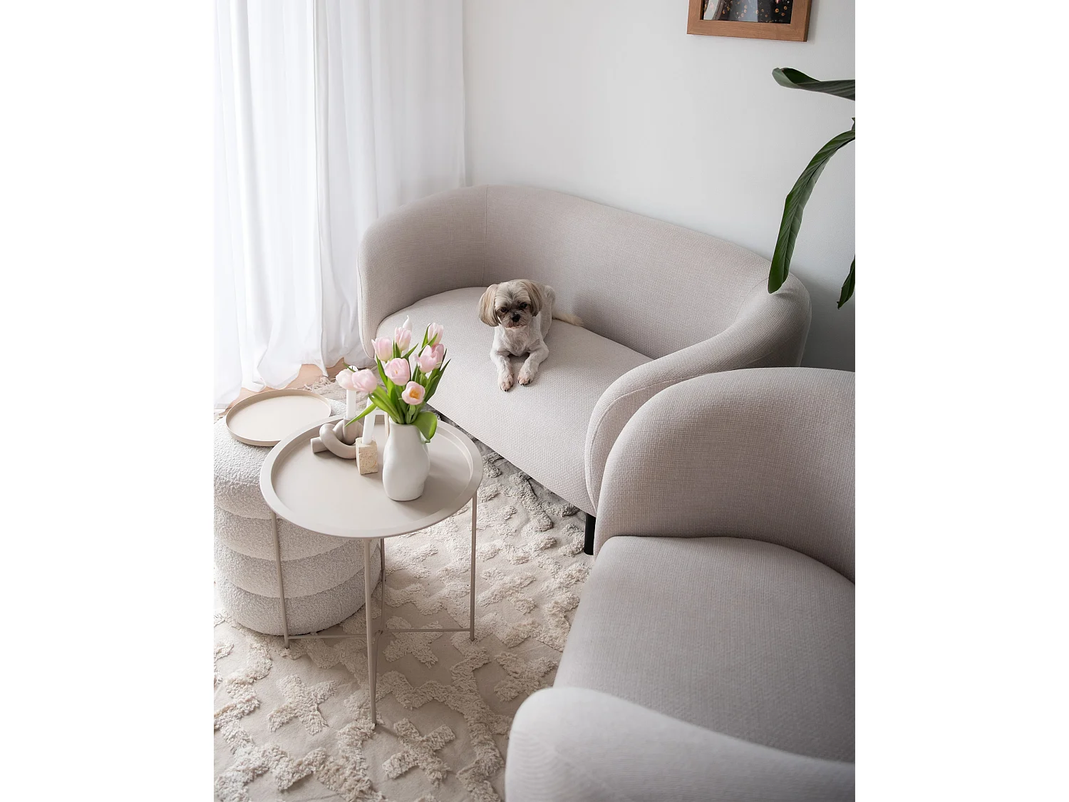Tapis en coton 160 x 230 cm beige ITANAGAR