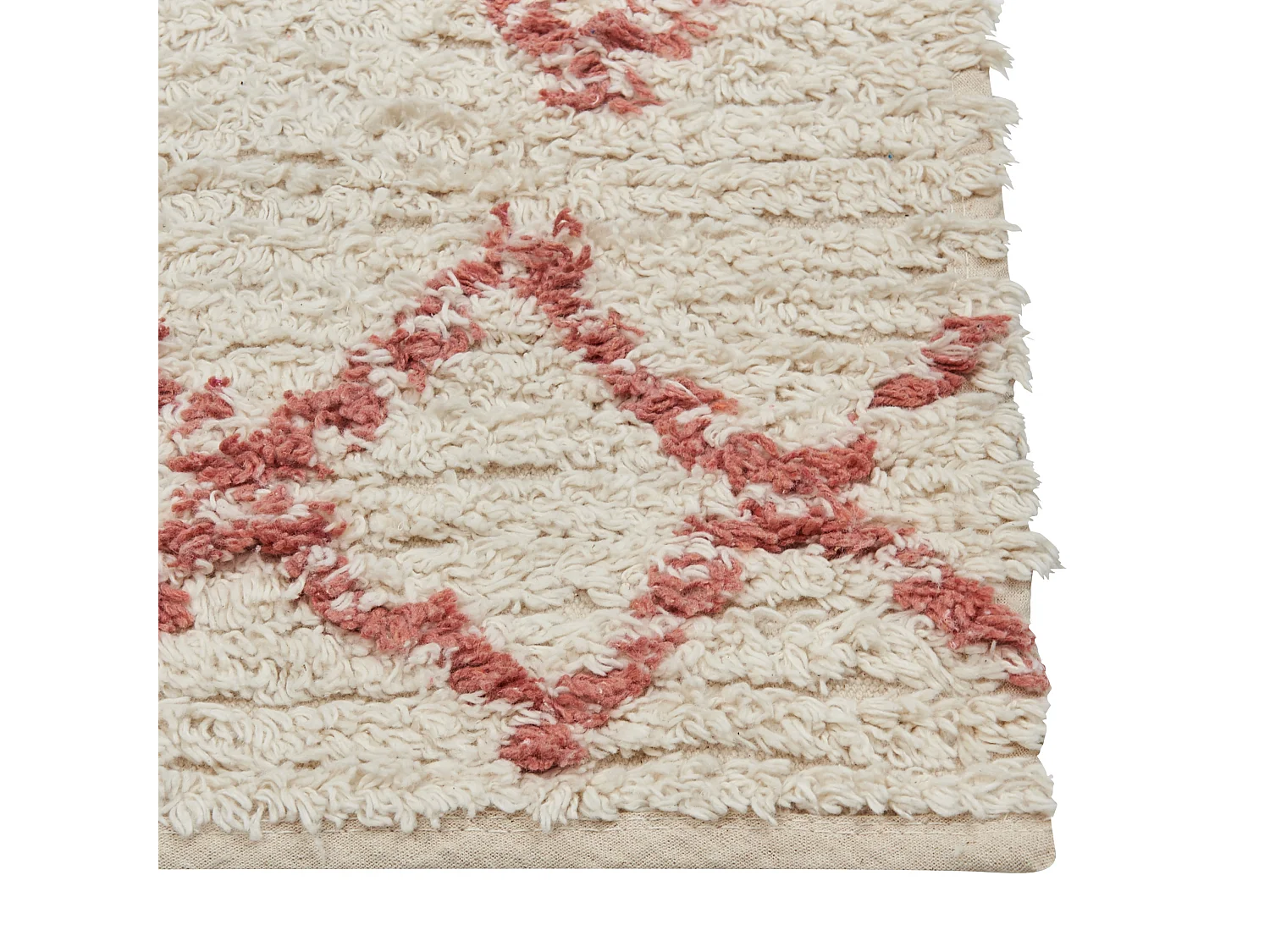 Vloerkleed katoen beige/roze 140 x 200 cm BUXAR