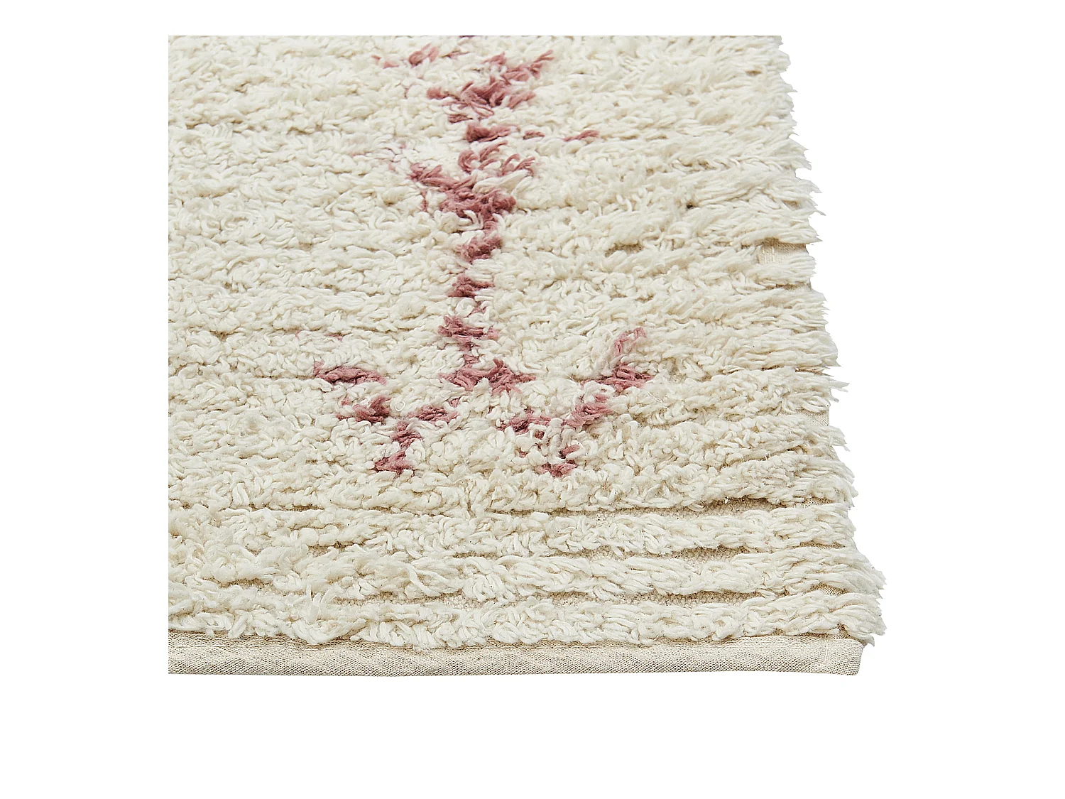 Teppich Baumwolle beige 160 x 230 cm geometrisches Muster Kurzflor BETTIAH