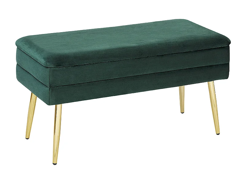 Banco com arrumação DURHAM Veludo Verde escuro
