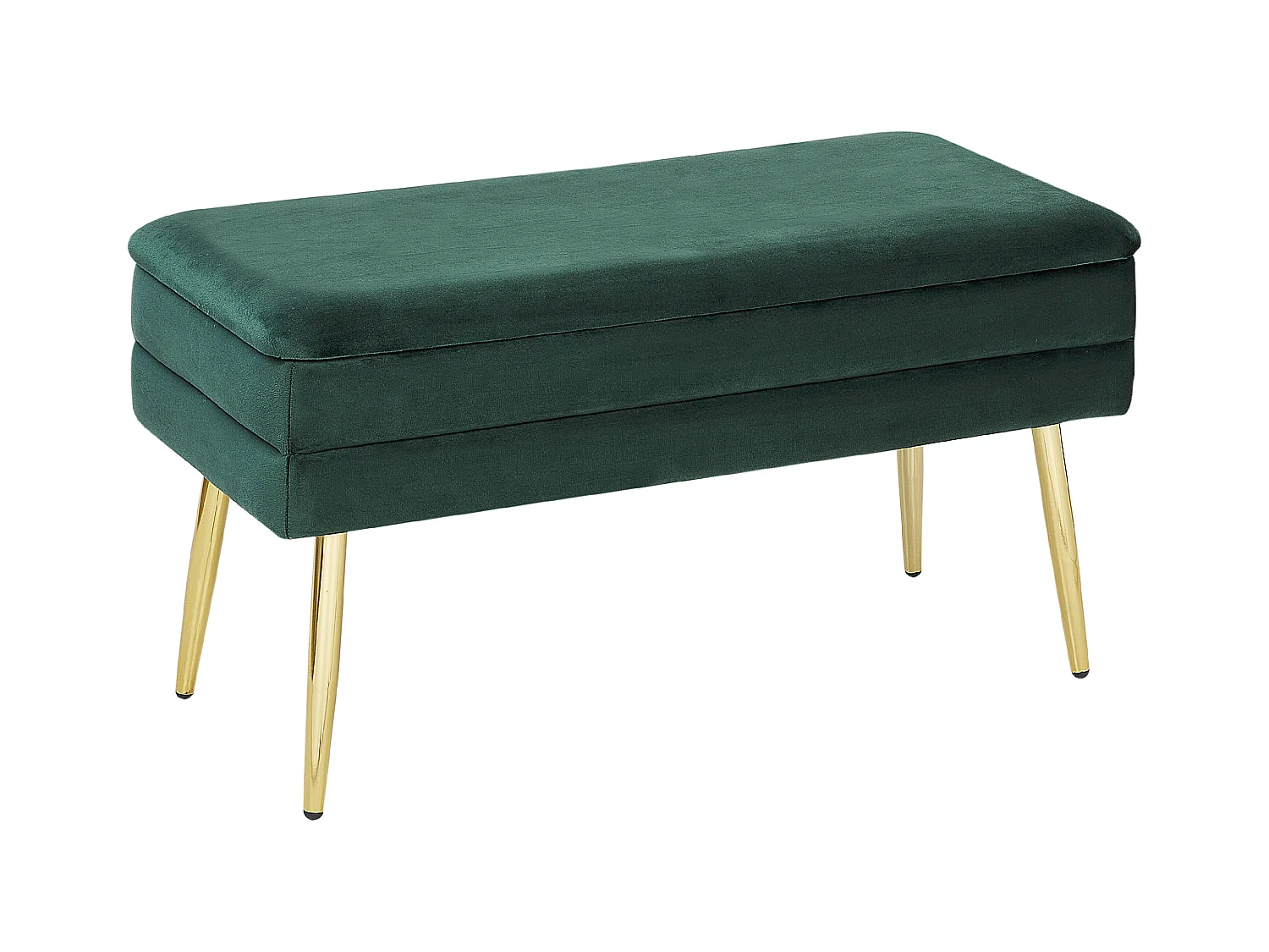 Banc de rangement DURHAM Velours Vert foncé