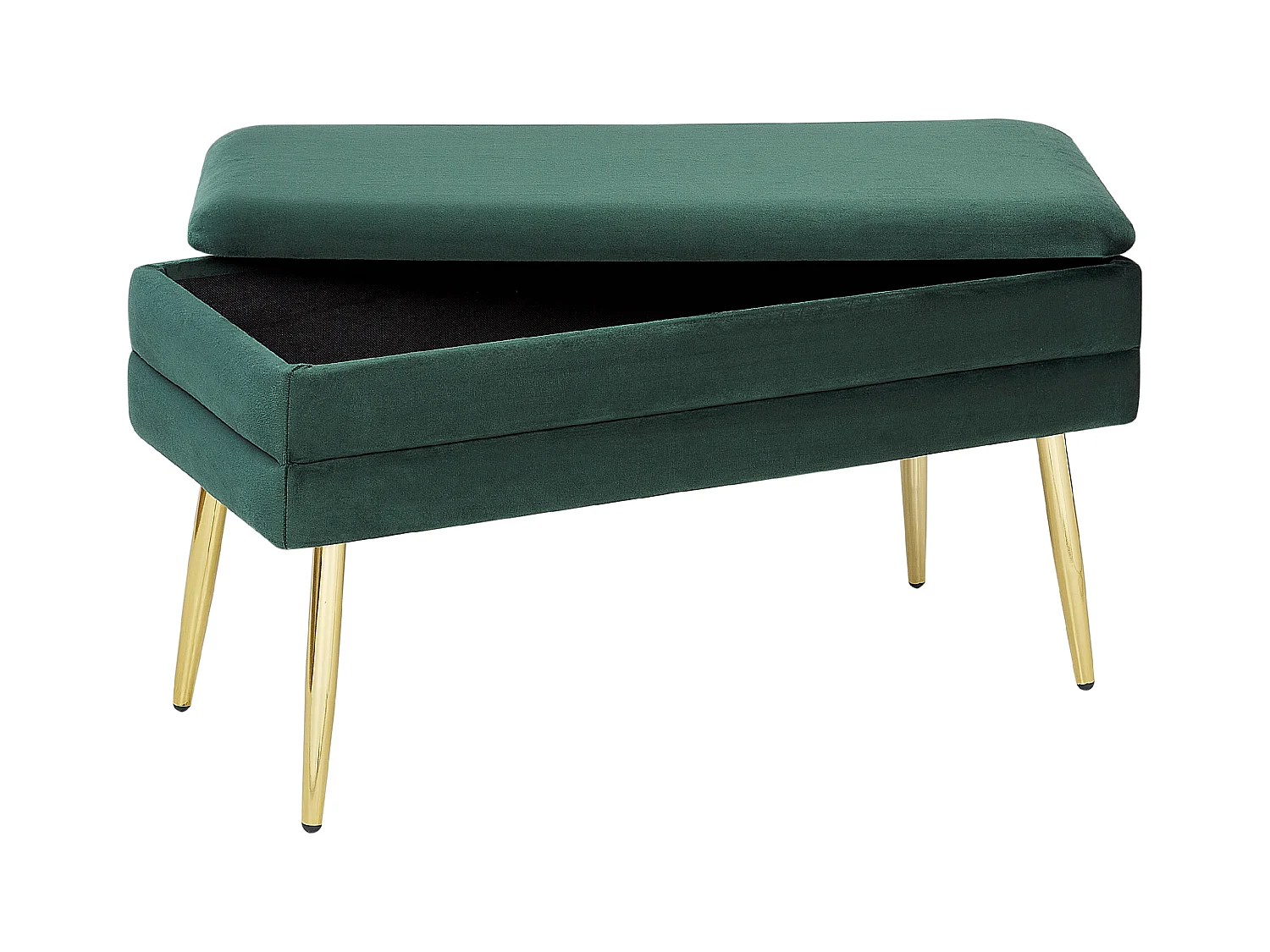 Banc de rangement DURHAM Velours Vert foncé