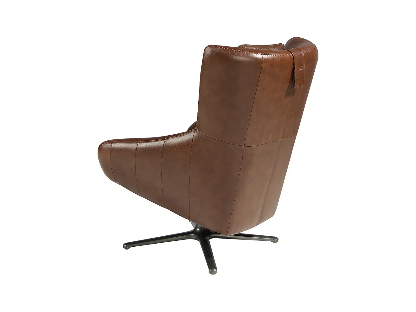 Fauteuil pivotant en cuir brun 5089 ANGEL CERDA