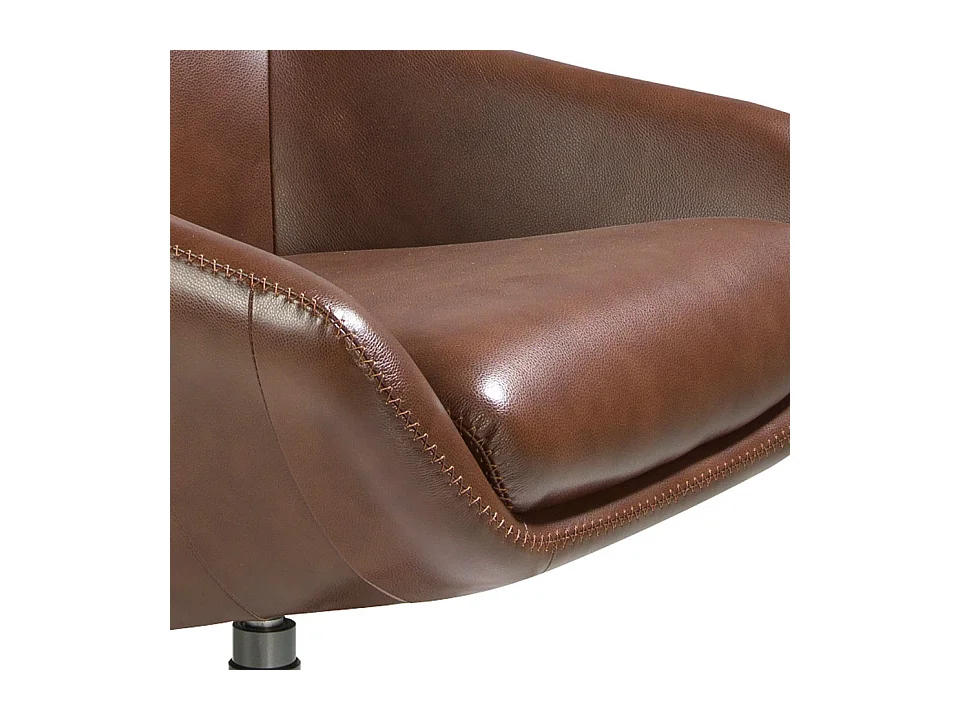Fauteuil pivotant en cuir brun 5089 ANGEL CERDA