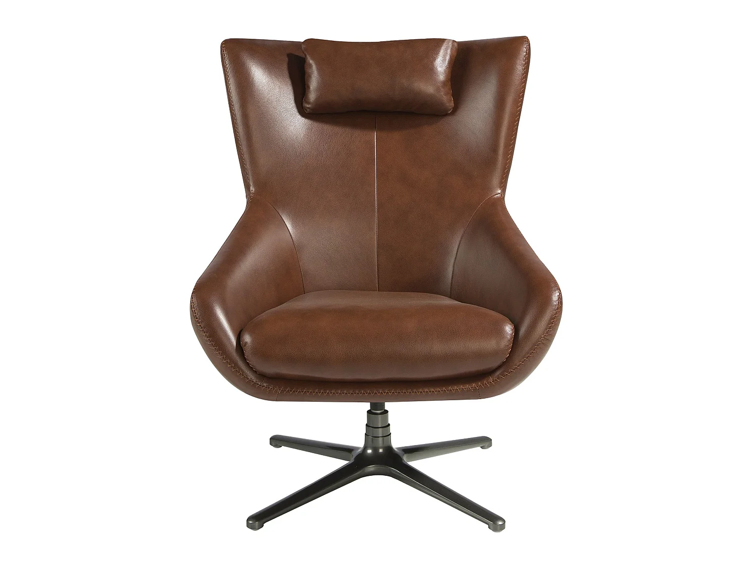 Cognac bruine leren draaifauteuil 5089 ANGEL CERDA