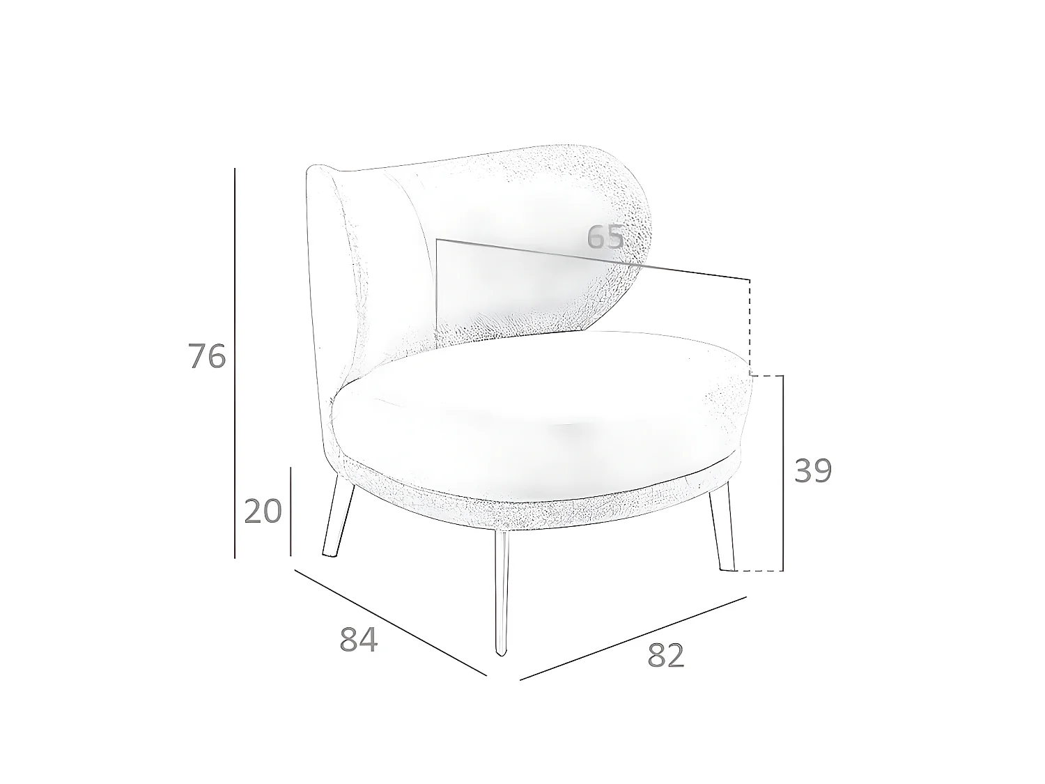 Fotel obrotowy z brązowej tkaniny